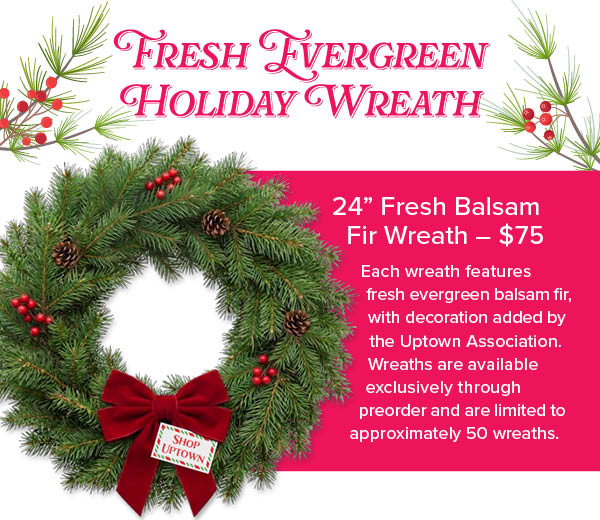 Uptown Holiday Evergreen Wreath