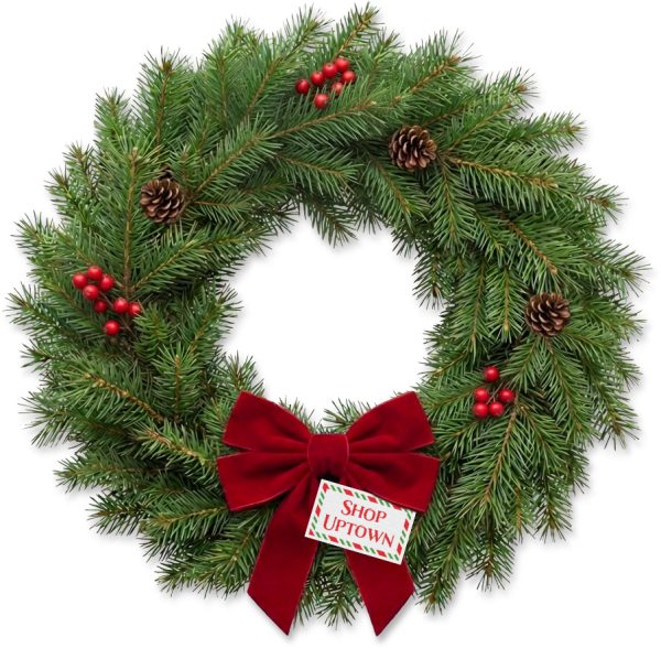 Uptown Holiday Evergreen Wreath
